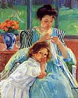 Young Mother Sewing 1902 by Mary Cassatt